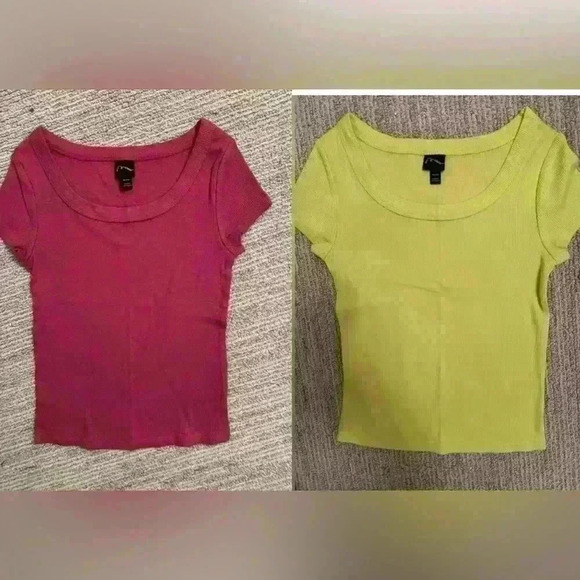 Girl's M bundle of ribbed tees - Picture 1 of 5